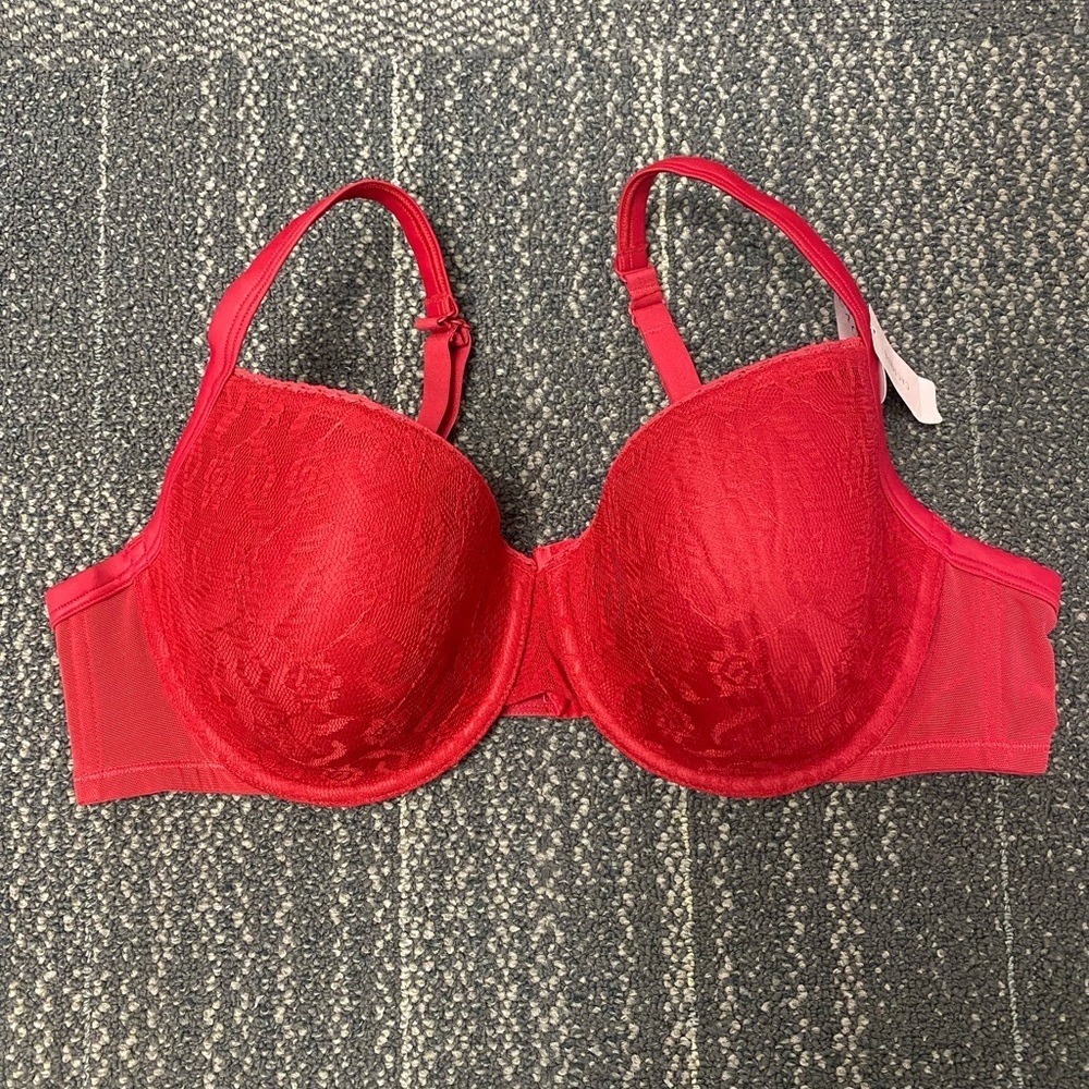NWT Cacique Lightly Lined Lace T-Shirt Bra 44C